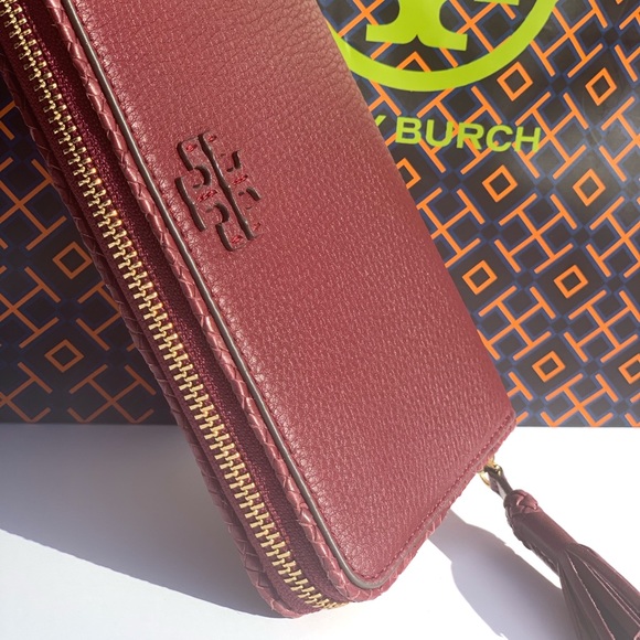 Tory Burch Taylor Zip Continental Leather Wallet - Picture 8 of 8